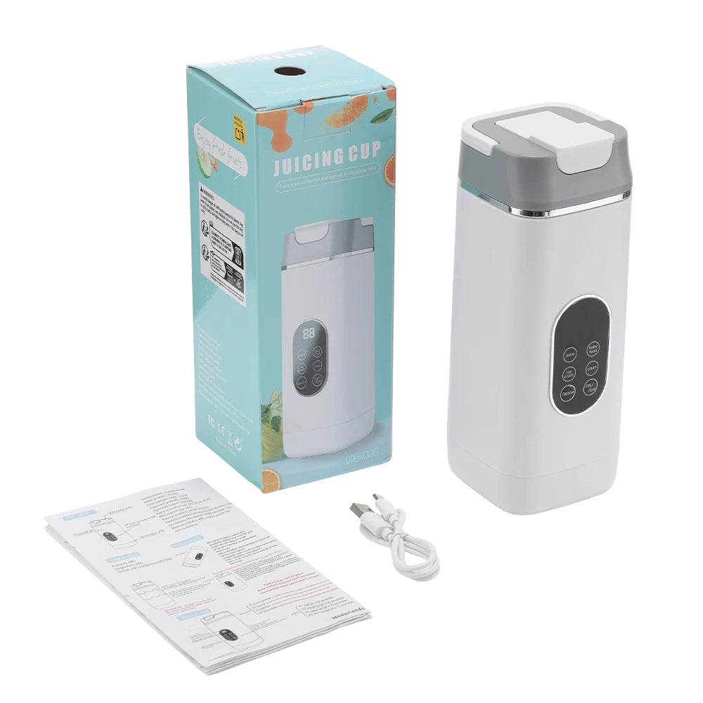 Copo espremedor elétrico portátil de 6 lâminas - liquidificador pessoal recarregável USB