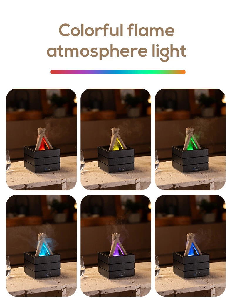Newstyle simulado chama aroma difusor bonfire umidificador de ar ultra-sônico fabricante névoa fria fogger led difusor da lâmpada óleo essencial