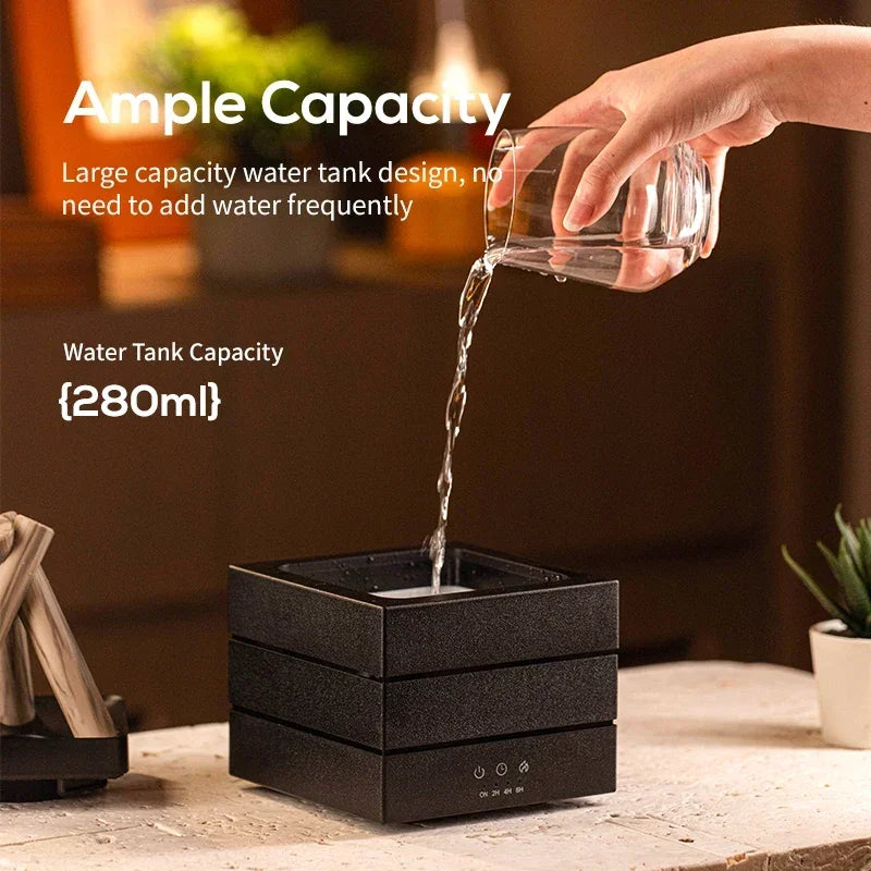 Newstyle simulado chama aroma difusor bonfire umidificador de ar ultra-sônico fabricante névoa fria fogger led difusor da lâmpada óleo essencial