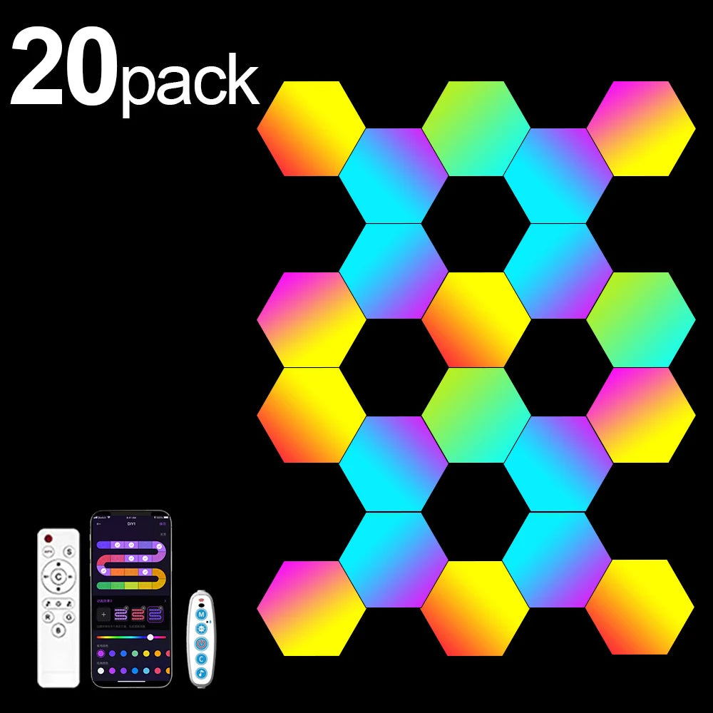 Luzes de parede inteligentes TouCloud Hexagon