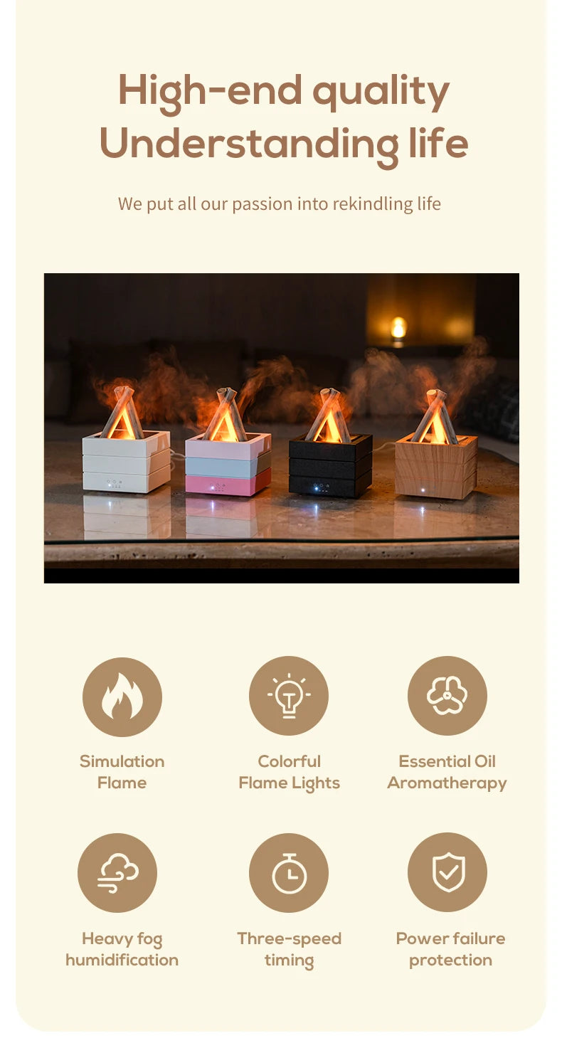 Newstyle simulado chama aroma difusor bonfire umidificador de ar ultra-sônico fabricante névoa fria fogger led difusor da lâmpada óleo essencial