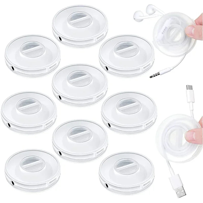 Organizador de cabos portátil retrátil, Enrolador de cabos flexíveis,